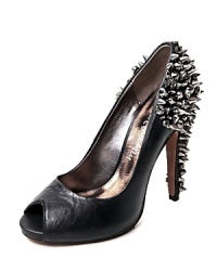 Make an unforgettable impression, coming or going, in these leather-covered, spike-heeled, notice-me platform pumps. By Sam Edelman. Make an unforgettable impression, coming or going, in these leather-covered, spike-heeled, notice-me platform pumps. By Sam Edelman.