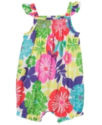 Brighten up your little blossom with this vibrant romper from Carter's. Brighten up your little blossom with this vibrant romper from Carter's.