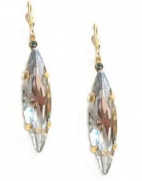 Catherine Popesco 14K Gold Plated Large Faceted Marquise Shade Swarovski Crystal Dangle Earrings Catherine Popesco 14K Gold Plated Large Faceted Marquise Shade Swarovski Crystal Dangle Earrings