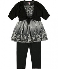 Beautees Cheery Blossom 3-Piece Outfit (Sizes 7 - 16) - black, 7 Beautees Cheery Blossom 3-Piece Outfit (Sizes 7 - 16) - black, 7