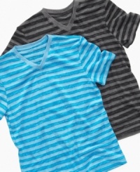 No reason to read between the lines. His style and comfort will be obvious in this striped tee shirt from Epic Threads. No reason to read between the lines. His style and comfort will be obvious in this striped tee shirt from Epic Threads.