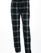 Perry Ellis Flannel Plaids (Large) Black, Gray, and Blue Pajama Pants