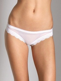 Calvin Klein Women's Perfectly Fit Sheer Bikini #D3223,White,Small