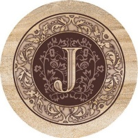 Monogram: J - Thirstystone Sandstone Coaster Set Monogram: J - Thirstystone Sandstone Coaster Set