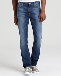 Faded for a classic look, these jeans bring your inner rebel to the fore with a trim, modern fit. Faded for a classic look, these jeans bring your inner rebel to the fore with a trim, modern fit.