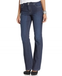 Bandolino's bootcut jeans hug your curves in the right places and feature a slightly faded wash you'll love! Bandolino's bootcut jeans hug your curves in the right places and feature a slightly faded wash you'll love!
