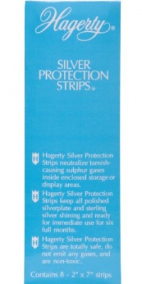 Hagerty 70000 Set of 8 2-by-7-Inch Silver Protection Strips for Silver Storage, Blue
