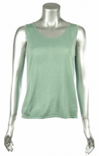 Eileen Fisher Womens Wool Scoop-neck Tank Petite Medium Green Eileen Fisher Womens Wool Scoop-neck Tank Petite Medium Green