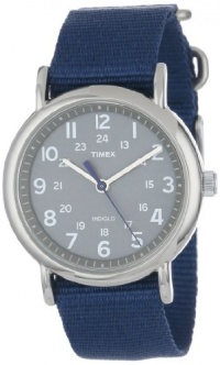 Timex Unisex T2N891 Weekender Slip-Thru Blue Nylon Strap Watch Timex Unisex T2N891 Weekender Slip-Thru Blue Nylon Strap Watch