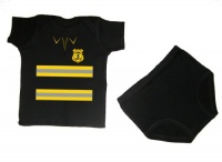 So Relative! - Fireman Dress-Up/Costume/Uniform - Short Sleeve T-Shirt & Diaper Cover Set- Assorted Colors (18 Months, Black) So Relative! - Fireman Dress-Up/Costume/Uniform - Short Sleeve T-Shirt & Diaper Cover Set- Assorted Colors (18 Months, Black)