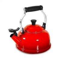 Le Creuset Enamel-on-Steel Whistling 1-4/5-Quart Teakettle, Cherry Le Creuset Enamel-on-Steel Whistling 1-4/5-Quart Teakettle, Cherry