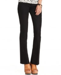 In a super dark wash, these Lucky Brand Jeans bootcut jeans are perfect for sleek everyday style! In a super dark wash, these Lucky Brand Jeans bootcut jeans are perfect for sleek everyday style!