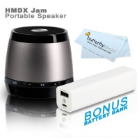 HMDX Audio HX-P230GY JAM Classic Bluetooth Wireless Speaker + FREE Bonus Photive 2600mAh Portable Battery Charger Power - Allows You To Charge Your Speakers or Phone On The Go (Grey) HMDX Audio HX-P230GY JAM Classic Bluetooth Wireless Speaker + FREE Bonus Photive 2600mAh Portable Battery Charger Power - Allows You To Charge Your Speakers or Phone On The Go (Grey)
