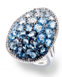 You can't beat these blues. EFFY Collection's beautiful mosaic ring features shades of round and oval-cut blue topaz (4-3/4 ct. t.w.) set in sterling silver. Size 7. You can't beat these blues. EFFY Collection's beautiful mosaic ring features shades of round and oval-cut blue topaz (4-3/4 ct. t.w.) set in sterling silver. Size 7.