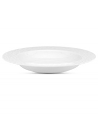 Set the tone with the white bone china of Devore dinnerware. A matte, organic texture lends chic distinction to a rim soup bowl that's equally suited for fine dinner parties and every day of the week. From Donna Karan by Lenox. Set the tone with the white bone china of Devore dinnerware. A matte, organic texture lends chic distinction to a rim soup bowl that's equally suited for fine dinner parties and every day of the week. From Donna Karan by Lenox.