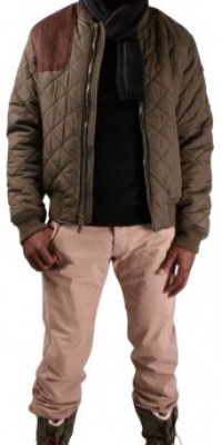 Sean John Nylon Men's Quilted Hunting Bomber Jacket Green Size M Sean John Nylon Men's Quilted Hunting Bomber Jacket Green Size M