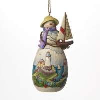 Jim Shore Heartwood Creek from Enesco Coastal Snowman Christmas 4.75 IN Jim Shore Heartwood Creek from Enesco Coastal Snowman Christmas 4.75 IN