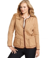 Layer your fall looks with the sophisticated style of Charter Club's plus size quilted jacket-- it's a must-have for the season!