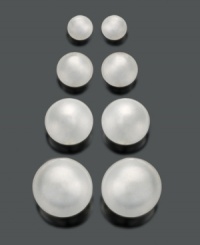 Round out your style. Versatile earring set by Unwritten features four pairs of ball studs in sterling silver (1-4 mm). Round out your style. Versatile earring set by Unwritten features four pairs of ball studs in sterling silver (1-4 mm).