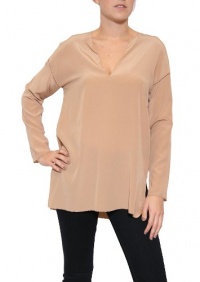 Women's Vince Picot Popover Tunic in Pale Pecan Women's Vince Picot Popover Tunic in Pale Pecan