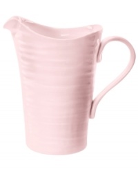 Celebrated chef and writer Sophie Conran introduces ultra-durable dinnerware designed for every step of the meal. A ribbed texture gives this large Portmeirion pitcher the charm of traditional hand-thrown pottery. Celebrated chef and writer Sophie Conran introduces ultra-durable dinnerware designed for every step of the meal. A ribbed texture gives this large Portmeirion pitcher the charm of traditional hand-thrown pottery.