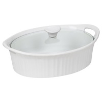 Corningware French White III Oval Casserole with Glass Cover, 2.5-Quart Corningware French White III Oval Casserole with Glass Cover, 2.5-Quart