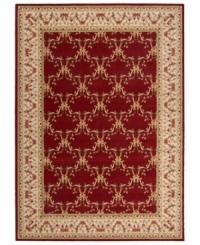 Outfit your home in old-world elegance. A wonderfully ornamental European-inspired motif with vines and blossoms gives this hand-carved wool rug a look of fine-tuned beauty. Soft and inviting in vibrant burgundy, the rug is an inspired choice for living areas and dining rooms. Outfit your home in old-world elegance. A wonderfully ornamental European-inspired motif with vines and blossoms gives this hand-carved wool rug a look of fine-tuned beauty. Soft and inviting in vibrant burgundy, the rug is an inspired choice for living areas and dining rooms.