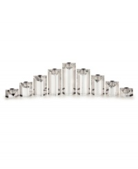 A modern twist on a faithful classic, this Marquis by Waterford crystal menorah boldly stands for the heart of the season. Simply sparkling, each prism-shaped candle holder adds more light to the beautiful Hanukkah tradition. A modern twist on a faithful classic, this Marquis by Waterford crystal menorah boldly stands for the heart of the season. Simply sparkling, each prism-shaped candle holder adds more light to the beautiful Hanukkah tradition.