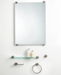 Crafted of beautiful satin nickel in a minimalist design, this Zone toilet paper holder from Gatco brings a sleek, modern feel to your bathroom. Crafted of beautiful satin nickel in a minimalist design, this Zone toilet paper holder from Gatco brings a sleek, modern feel to your bathroom.