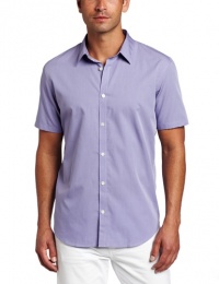 Calvin Klein Sportswear Men's Short Sleeve Micro Check Dobby Woven Shirt