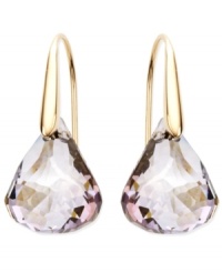 Pretty in pink. A beautiful blush hue delicately decorates Swarovski's Lunar crystal drop earrings. Featuring the brand's exclusive Toupie cut, they're crafted in rose gold tone mixed metal. Approximate drop: 1 inch. Pretty in pink. A beautiful blush hue delicately decorates Swarovski's Lunar crystal drop earrings. Featuring the brand's exclusive Toupie cut, they're crafted in rose gold tone mixed metal. Approximate drop: 1 inch.