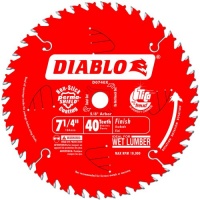 Freud D0740X Diablo 7-1/4 40 Tooth ATB Finishing Saw Blade with 5/8-Inch Arbor, Diamond Knockout, and PermaShield Coating Freud D0740X Diablo 7-1/4 40 Tooth ATB Finishing Saw Blade with 5/8-Inch Arbor, Diamond Knockout, and PermaShield Coating