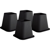 KENNEDY Home Collection 5 to 6-Inch Black Bed Risers,4-pack KENNEDY Home Collection 5 to 6-Inch Black Bed Risers,4-pack