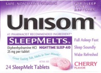 Unisom SleepMelt Tablets, Cherry, 24-Count