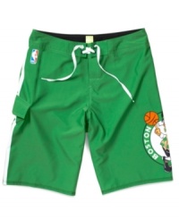 Boston Celtics fans, show your support in style with these cool Quiksilver NBA board shorts. Boston Celtics fans, show your support in style with these cool Quiksilver NBA board shorts.