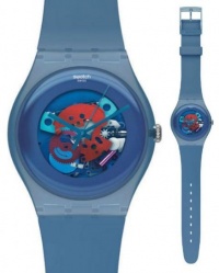Swatch Blue Grey Lacquered Unisex Watch SUON102 Swatch Blue Grey Lacquered Unisex Watch SUON102