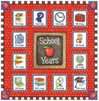 School Years Memory Scrap Book Album Red Star 24 Pockets School Years Memory Scrap Book Album Red Star 24 Pockets