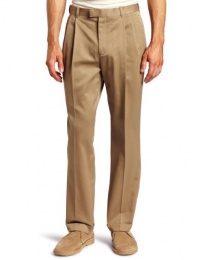 Perry Ellis Men's Premium Twill No Iron Double Pleat Modern Fit Pant