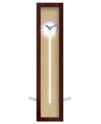 Infinity Instruments pays tribute to old-world clock design with this contemporary timekeeper for your wall or tabletop. A rich walnut finish, numberless dial and decorative pendulum combine to complement modern settings. Infinity Instruments pays tribute to old-world clock design with this contemporary timekeeper for your wall or tabletop. A rich walnut finish, numberless dial and decorative pendulum combine to complement modern settings.