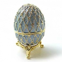 Light Blue Faberge Egg Box on Stand set with Swarovski Crystals 24k Gold FIGURINE Light Blue Faberge Egg Box on Stand set with Swarovski Crystals 24k Gold FIGURINE
