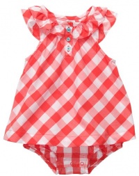 Carter's Flutter Sleeve Plaid Sunsuit RED 18 Mo Carter's Flutter Sleeve Plaid Sunsuit RED 18 Mo