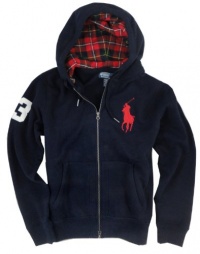 Polo Ralph Lauren Men's Big Pony Full Zip Hoodie (Small, Navy) Polo Ralph Lauren Men's Big Pony Full Zip Hoodie (Small, Navy)