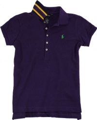 Ralph Lauren Girl's Short-Sleeved Mesh Polo (X-Large (16), Verona Purple) Ralph Lauren Girl's Short-Sleeved Mesh Polo (X-Large (16), Verona Purple)