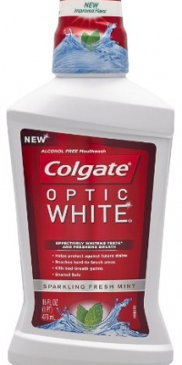 Colgate Optic White Mouthwash Sparkling, Fresh Mint, 16 Fluid Ounce Colgate Optic White Mouthwash Sparkling, Fresh Mint, 16 Fluid Ounce