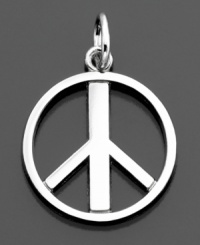 A beautiful peace charm with international appeal. Crafted in sterling silver, by Rembrandt Charms. Approximate drop: 1 inch. A beautiful peace charm with international appeal. Crafted in sterling silver, by Rembrandt Charms. Approximate drop: 1 inch.
