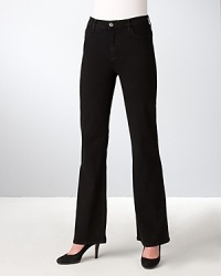 Made for real women with real curves, these classic boot cut jeans are rendered in soft cotton and eased with a touch of stretch for a smooth, comfortable fit. NYDJ uses form-fitting materials for more comfort and mobility. Five-pocket style. Zip fly with button closure. Made for real women with real curves, these classic boot cut jeans are rendered in soft cotton and eased with a touch of stretch for a smooth, comfortable fit. NYDJ uses form-fitting materials for more comfort and mobility. Five-pocket style. Zip fly with button closure.