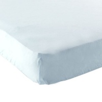 Luvable Friends Fitted Portable Crib Sheet, Blue Luvable Friends Fitted Portable Crib Sheet, Blue