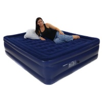 Smart Air Beds King Raised Comfort Top Air Bed, Blue Smart Air Beds King Raised Comfort Top Air Bed, Blue