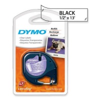 DYMO® LetraTag Plastic Label Tape Cassette, 1/2in x 13ft, Clear DYMO® LetraTag Plastic Label Tape Cassette, 1/2in x 13ft, Clear