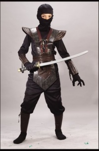 Ninja Fighter Leather Child Costume (Small/Black) Ninja Fighter Leather Child Costume (Small/Black)